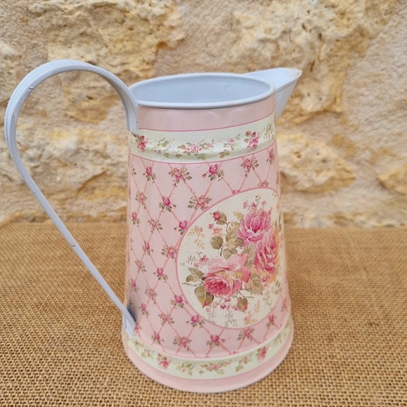  Broc décoratif style ancien motifs roses 18,90 € LEZARD DU JARDIN