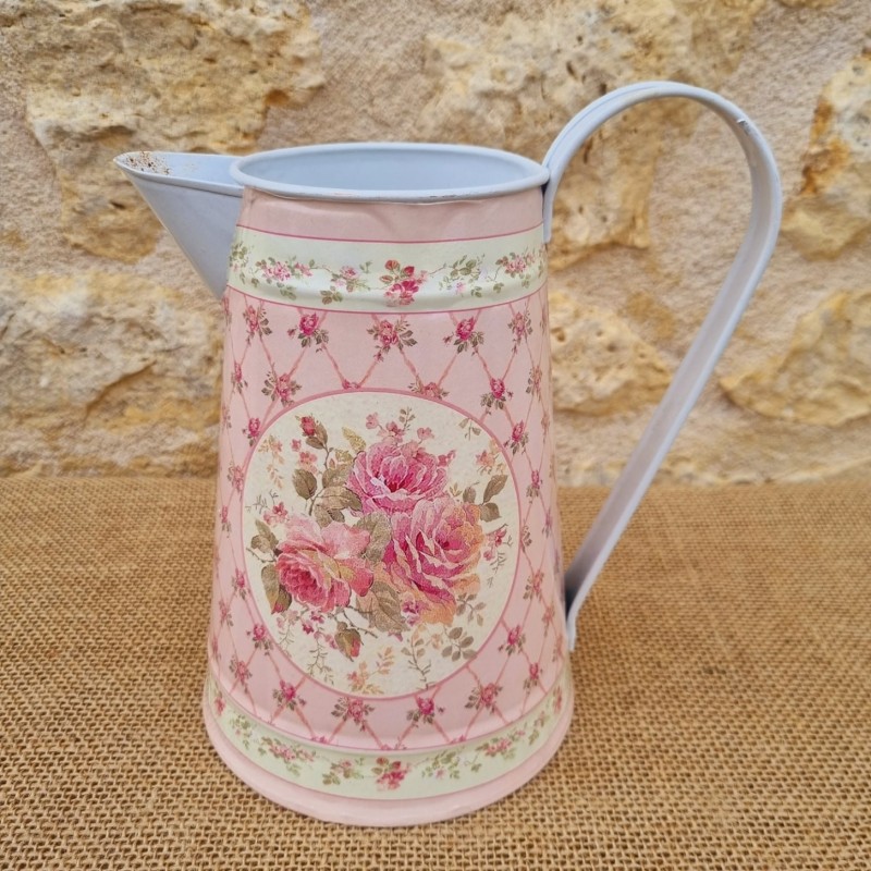  Broc décoratif style ancien motifs roses 18,90 € LEZARD DU JARDIN