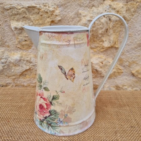  Broc décoratif style ancien motifs décor papillons et fleurs 18,90 € LEZARD DU JARDIN