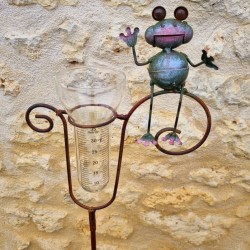 Pluviomètre décoratif motif grenouille coloré 132 cm 34,90 € LEZARD DU JARDIN