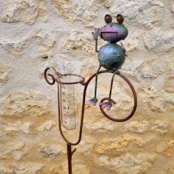 Pluviomètre décoratif motif grenouille coloré 132 cm 34,90 € LEZARD DU JARDIN