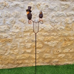 Pluviomètre décoratif motif corbeaux couleur marron 145 cm 39,90 € LEZARD DU JARDIN