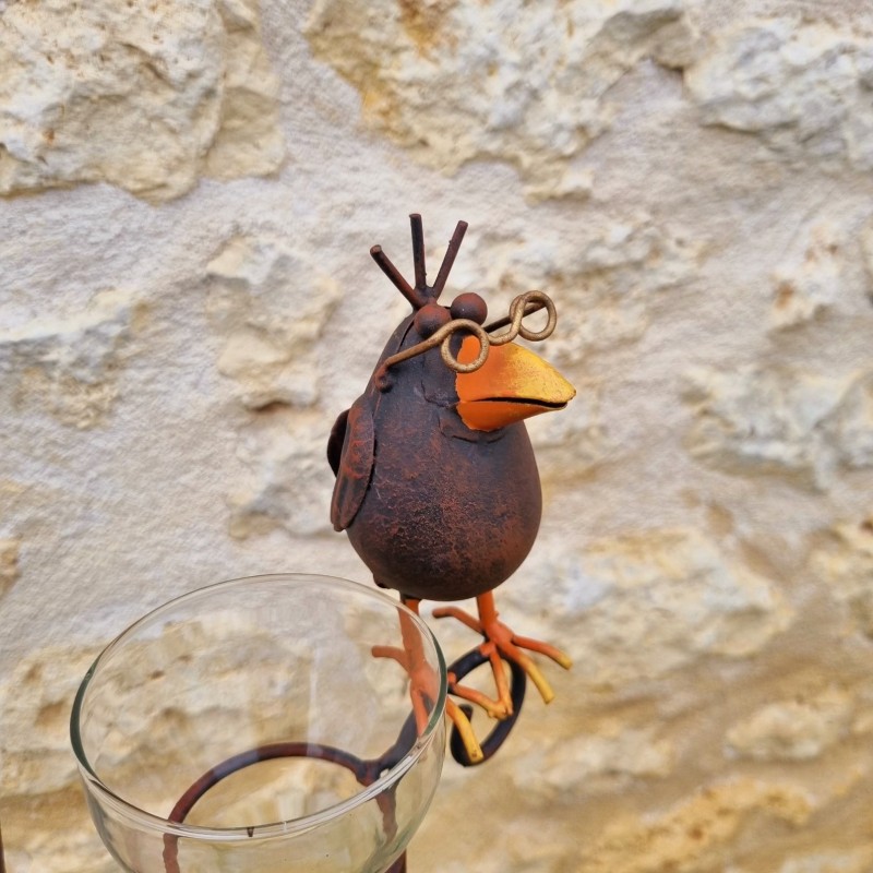 Pluviomètre décoratif motif corbeaux couleur marron 145 cm 39,90 € LEZARD DU JARDIN