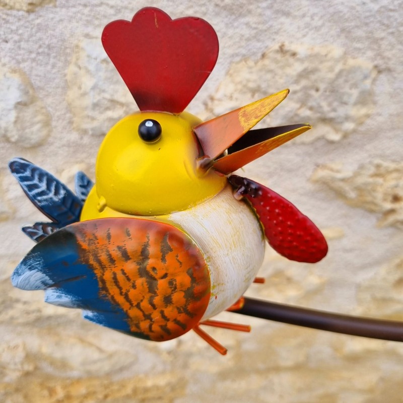 Pic Tuteur Mobile de Jardin Motif Poules Hauteur 130 cm 42,90 € LEZARD DU JARDIN