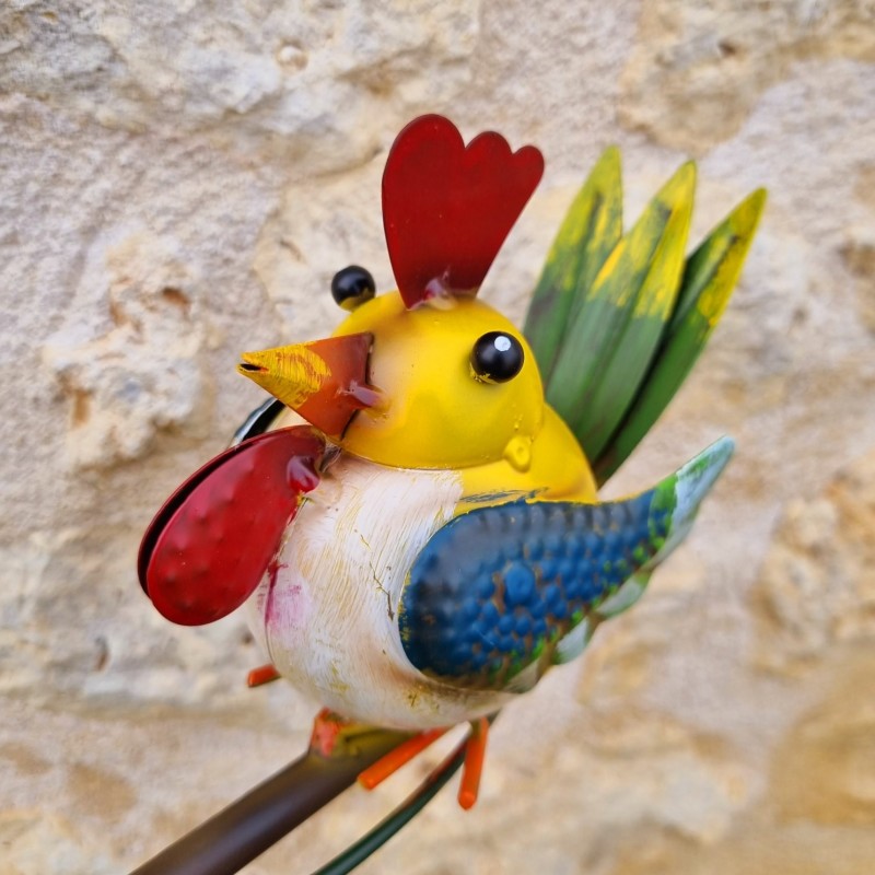 Pic Tuteur Mobile de Jardin Motif Poules Hauteur 130 cm 42,90 € LEZARD DU JARDIN