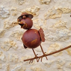 Pic de jardin décoratif, mobile, balancier en fer famille d'oiseaux 39,90 € LEZARD DU JARDIN