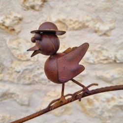 Pic de jardin décoratif, mobile, balancier en fer famille d'oiseaux 39,90 € LEZARD DU JARDIN