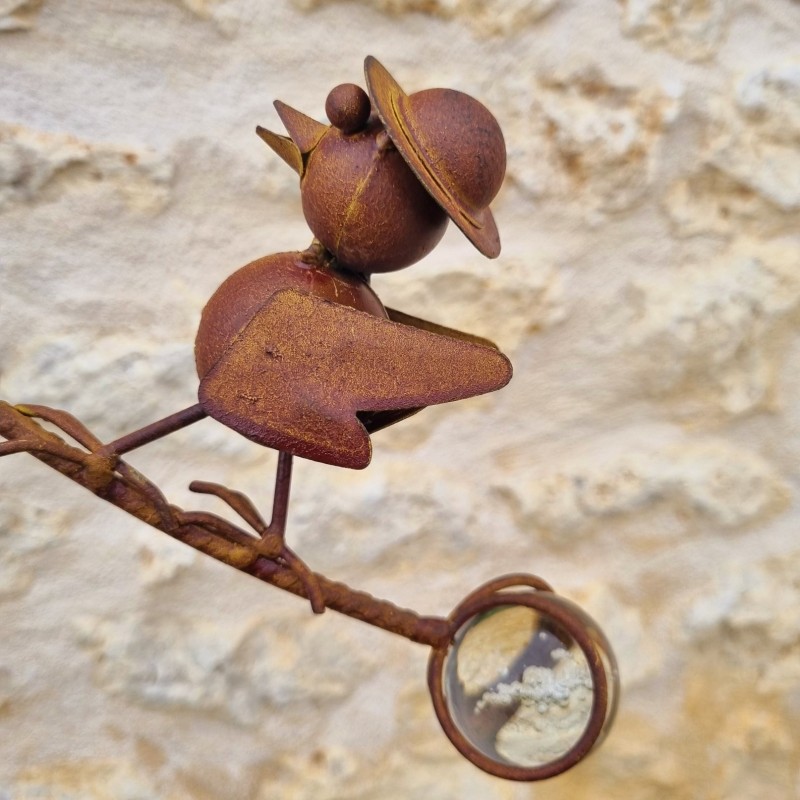 Pic de jardin décoratif, mobile, balancier en fer famille d'oiseaux 39,90 € LEZARD DU JARDIN