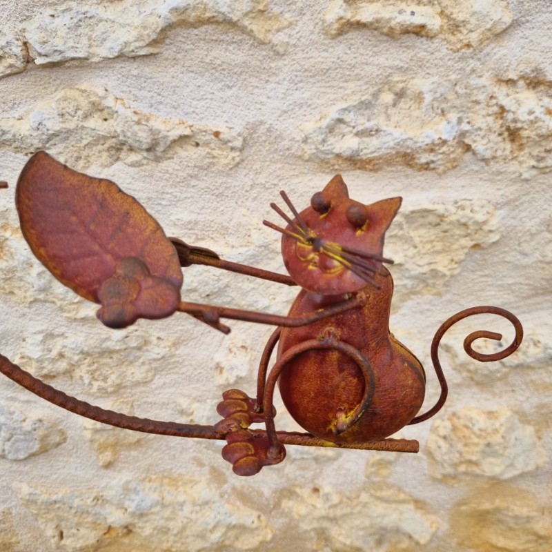 Mobile de Jardin décoration métal chat et souris hauteur 156 cm 39,90 € LEZARD DU JARDIN