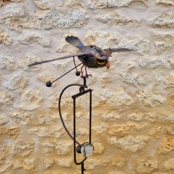 Mobile de jardin en fer motif chouette, tuteur équilibré hauteur 140 cm 45,90 € LEZARD DU JARDIN