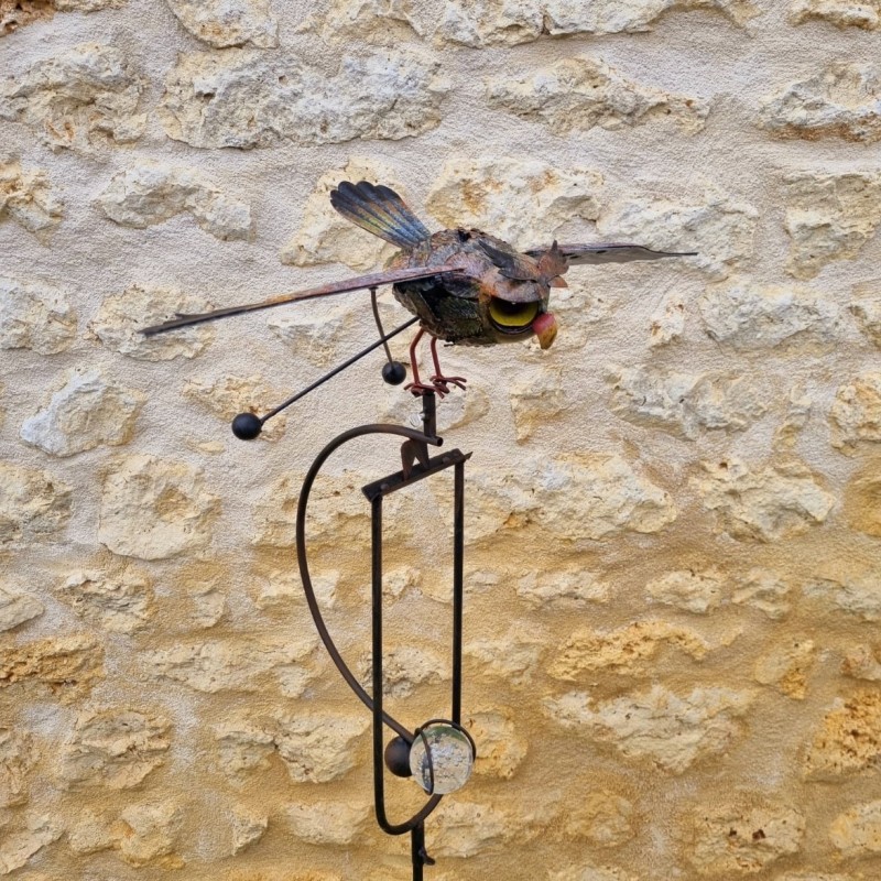Mobile de jardin en fer motif chouette, tuteur équilibré hauteur 140 cm 45,90 € LEZARD DU JARDIN