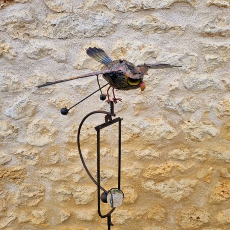 Mobile de jardin en fer motif chouette, tuteur équilibré hauteur 140 cm 45,90 € LEZARD DU JARDIN
