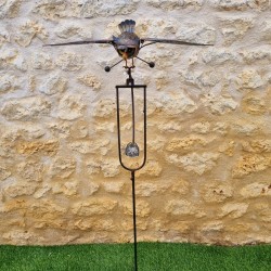 Mobile de jardin en fer motif chouette, tuteur équilibré hauteur 140 cm 45,90 € LEZARD DU JARDIN