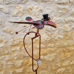 Balancier jardin oiseau métal H127 | Lézard du Jardin. LDJ .