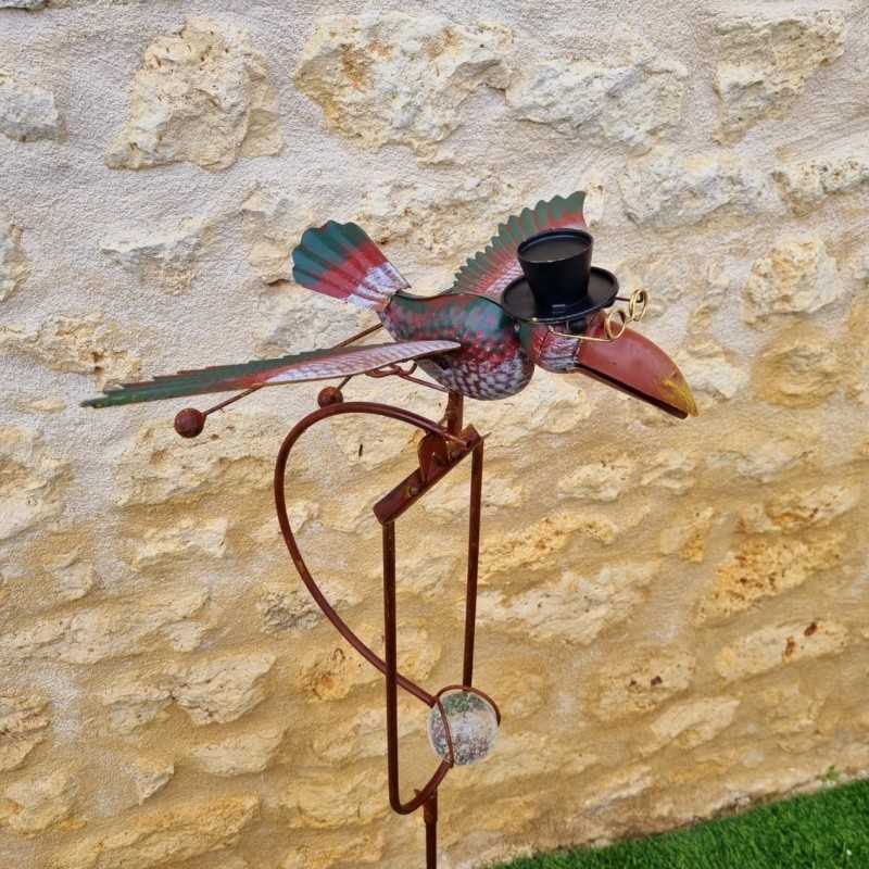 Balancier jardin oiseau métal H127 | Lézard du Jardin. LDJ .