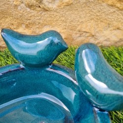  Bain d'oiseaux, mangeoire en terre cuite à posé bleu 28,90 € LEZARD DU JARDIN
