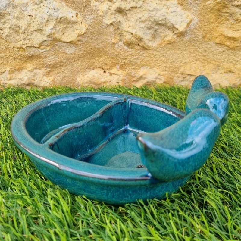  Bain d'oiseaux, mangeoire en terre cuite à posé bleu 28,90 € LEZARD DU JARDIN