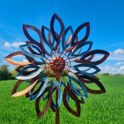 Éolienne, Moulin à Vent girouette de jardin à piquer modèle Tauzia