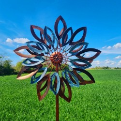 Éolienne, Moulin à Vent girouette de jardin à piquer modèle Tauzia