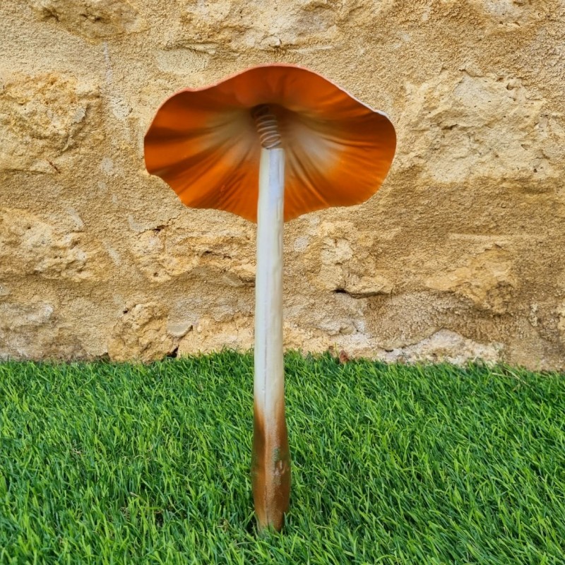  Champignon en fer à planter rouge a poids 14,90 € LEZARD DU JARDIN