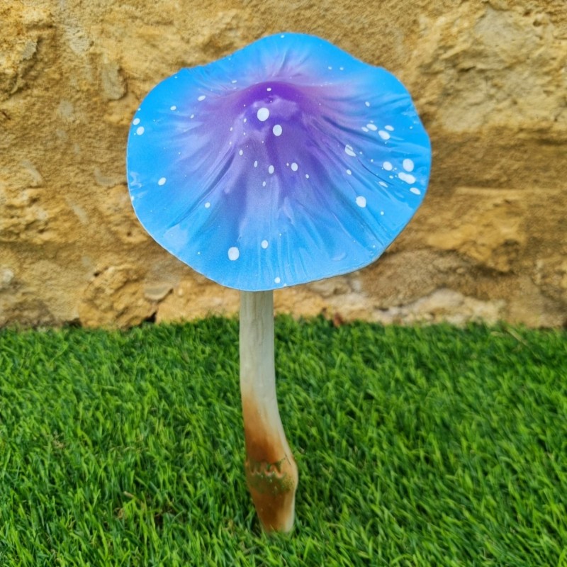  Champignon en fer à planter bleu et violet a poids 14,90 € LEZARD DU JARDIN