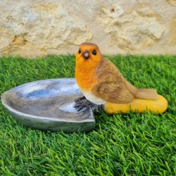 Mangeoire abreuvoir à oiseaux en résine en forme de pelle