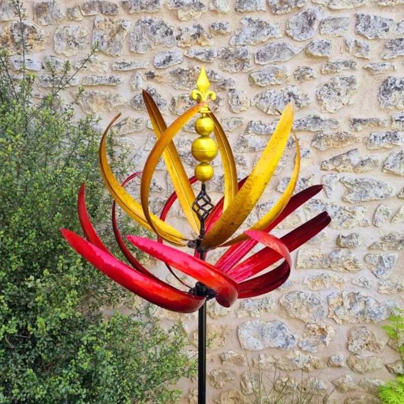 éolienne décorative girouette moulin à vent de jardin en Métal modèle Fontainebleau