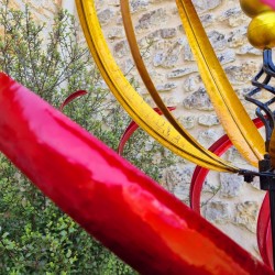éolienne décorative girouette moulin à vent de jardin en Métal modèle Fontainebleau