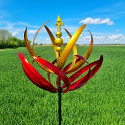 éolienne décorative girouette moulin à vent de jardin en Métal modèle Fontainebleau