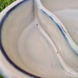 Bain d'oiseaux, mangeoire en terre cuite à posé blanc bleu 28,90 € LEZARD DU JARDIN