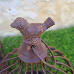 Panier en fer bordeaux beige 22,90 € LEZARD DU JARDIN