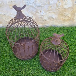 Panier en fer bordeaux beige 22,90 € LEZARD DU JARDIN