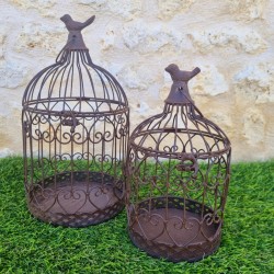 Panier en fer bordeaux beige 22,90 € LEZARD DU JARDIN