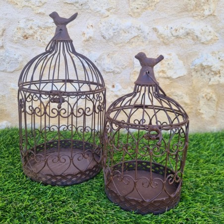 Panier en fer bordeaux beige 22,90 € LEZARD DU JARDIN