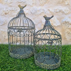 Panier en fer bordeaux beige 22,90 € LEZARD DU JARDIN