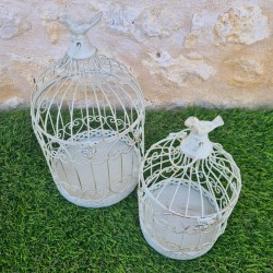 Panier en fer bordeaux beige 22,90 € LEZARD DU JARDIN