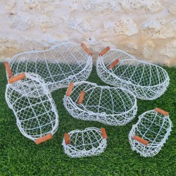 Panier en fer jaune/vert 22,90 € LEZARD DU JARDIN