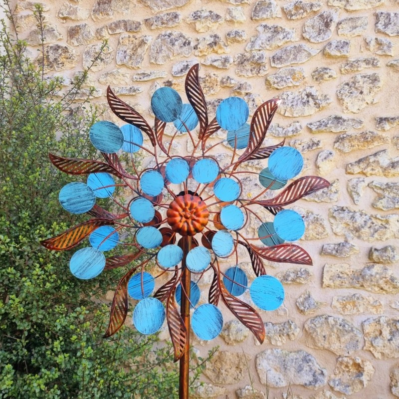 Éolienne, Moulin à Vent girouette de jardin à piquer modèle Louvière