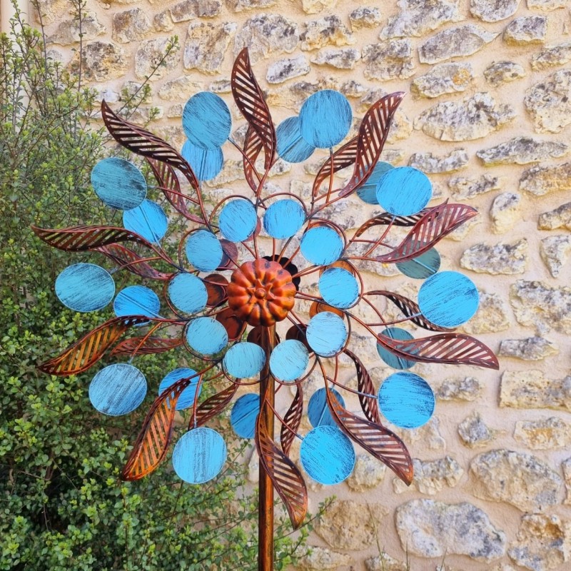 Éolienne, Moulin à Vent girouette de jardin à piquer modèle Louvière