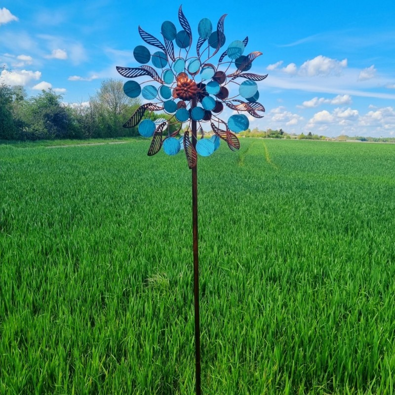 Éolienne, Moulin à Vent girouette de jardin à piquer modèle Louvière