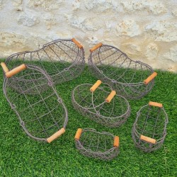 Panier en fer jaune/vert 22,90 € LEZARD DU JARDIN