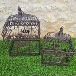 Panier en fer bordeaux beige 22,90 € LEZARD DU JARDIN