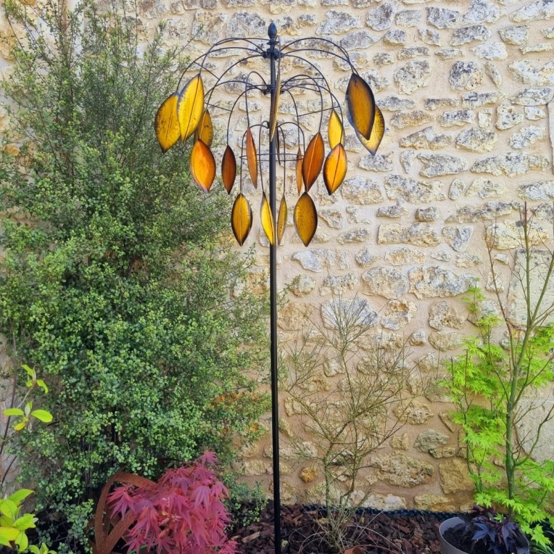 Eolienne, Moulin à Vent girouette de jardin à piquer modèle Balanzac