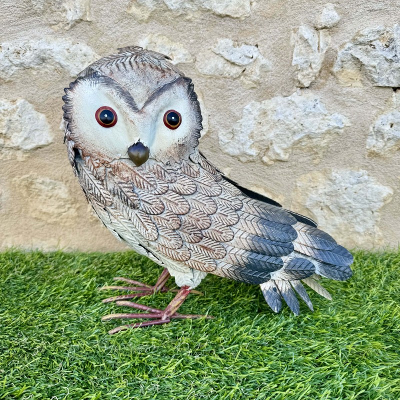  Statue sculpture chouette en métal 31x18x32cm 59,90 € LEZARD DU JARDIN