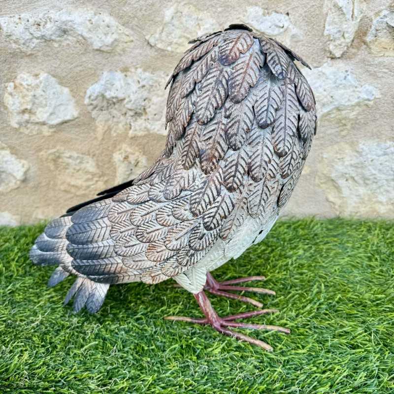 Joli chouette en métal 32 cm pour jardin | Lézard du Jardin.