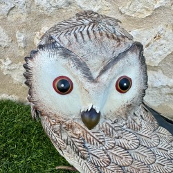 Joli chouette en métal 32 cm pour jardin | Lézard du Jardin.