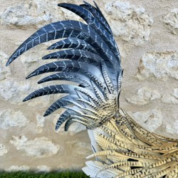  Grand statue coq en métal hauteur 68 cm 69,90 € LEZARD DU JARDIN