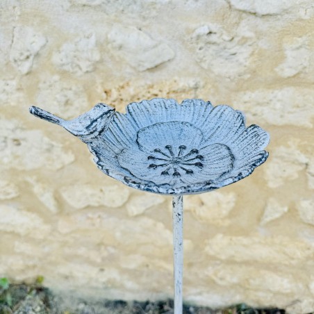Abreuvoir bain d'oiseau sur piquet en fonte 21,90 € LEZARD DU JARDIN