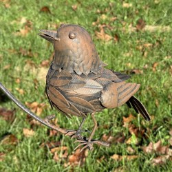 Balancier décoratif en métal duo d'oiseaux en équilibre vue en détail de l'oiseau