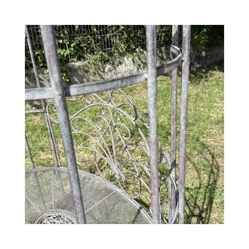 Banc arche de jardin en métal patiné – Style romantique